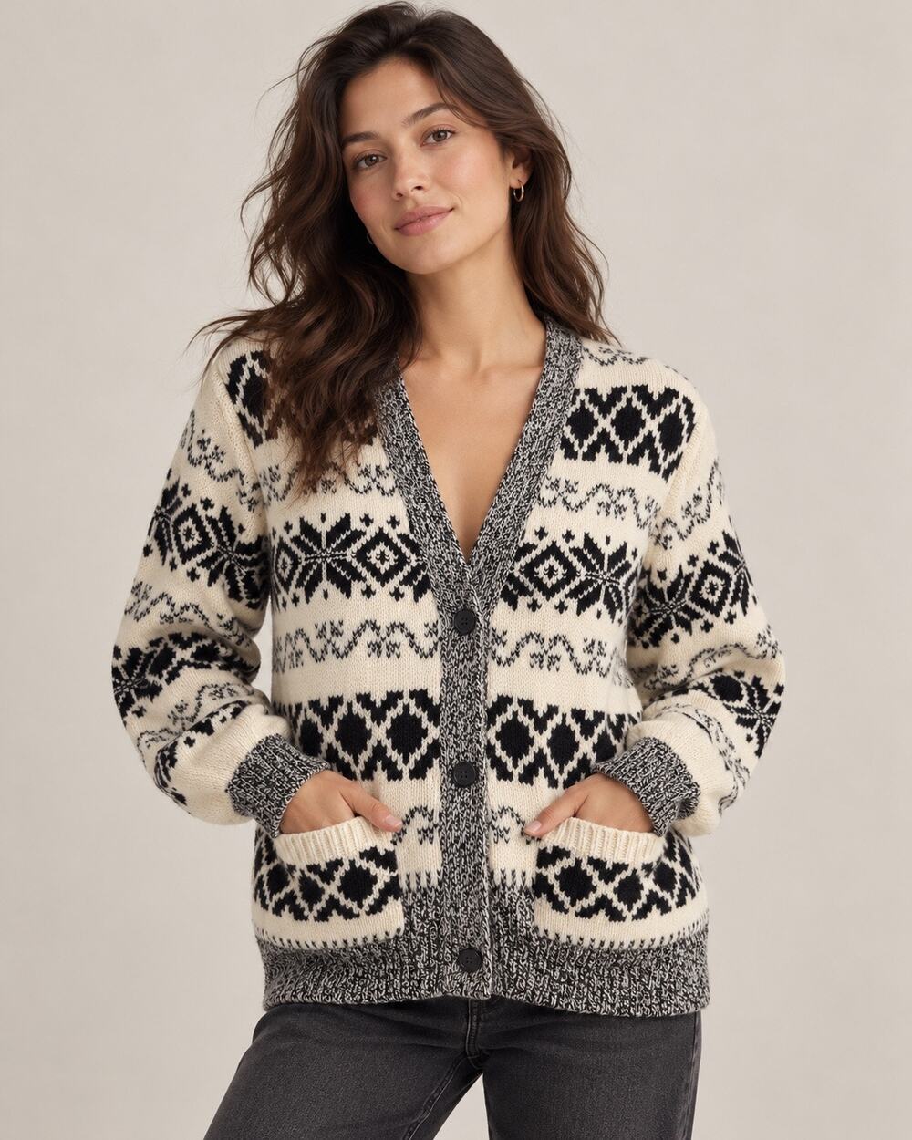 Polo Ralph Lauren Wool Fair Isle Cardigan Sweater XS Nordic Ski Chunky $498
